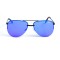 Женские сонцезащитные очки 12755 чёрные с синей линзой . Photo 2