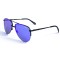 Жіночі сонцезахисні окуляри 12755 чорні з синьою лінзою . Photo 1