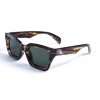 Жіночі сонцезахисні окуляри 12759 леопардові з зеленою лінзою 