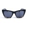 Женские сонцезащитные очки 12761 чёрные с темно-синий линзой . Photo 2
