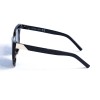 Женские сонцезащитные очки 12761 чёрные с темно-синий линзой 