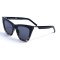 Женские сонцезащитные очки 12761 чёрные с темно-синий линзой . Photo 1
