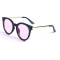 Женские сонцезащитные очки 12762 чёрные/золотые с розовой линзой . Photo 1