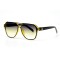 Женские сонцезащитные очки 10766 чёрные с жёлтой линзой . Photo 1