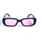 Женские сонцезащитные очки 12764 чёрные с розовой линзой . Photo 2