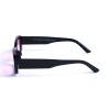 Женские сонцезащитные очки 12764 чёрные с розовой линзой 