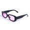 Женские сонцезащитные очки 12764 чёрные с розовой линзой . Photo 1