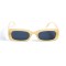 Женские сонцезащитные очки 12771 бежевые с темно-синий линзой . Photo 2