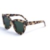Женские сонцезащитные очки 12772 леопардовые с зелёной линзой 