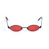 Жіночі сонцезахисні окуляри 12773 чорні з червоною лінзою 