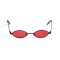 Женские сонцезащитные очки 12773 чёрные с красной линзой . Photo 2