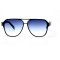 Женские сонцезащитные очки 10767 чёрные с синей линзой . Photo 2
