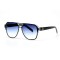 Женские сонцезащитные очки 10767 чёрные с синей линзой . Photo 1