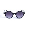 Женские сонцезащитные очки 12774 чёрные с темно-синий линзой 