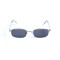 Женские сонцезащитные очки 12782 серебряные с чёрной линзой . Photo 2