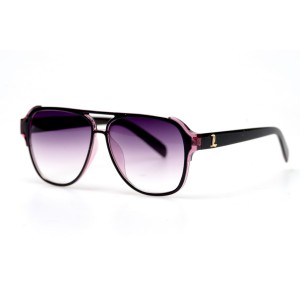 Жіночі сонцезахисні окуляри 10768 фіолетові з фіолетовою лінзою 
