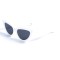Женские сонцезащитные очки 12784 белые с чёрной линзой . Photo 1