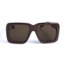 Женские сонцезащитные очки 12785 коричневые с коричневой линзой 