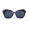 Женские сонцезащитные очки 12790 леопардовые с чёрной линзой 