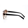 Женские сонцезащитные очки 10769 чёрные с коричневой линзой 