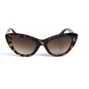 Женские сонцезащитные очки 12803 леопардовые с коричневой линзой 