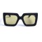 Женские сонцезащитные очки 12811 чёрные с жёлтой линзой . Photo 2