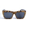 Жіночі сонцезахисні окуляри 12816 леопардові з чорною лінзою 