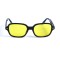 Женские сонцезащитные очки 12820 чёрные с жёлтой линзой . Photo 2
