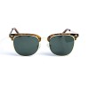 Женские сонцезащитные очки 12822 леопардовые с зелёной линзой 