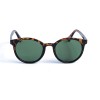 Жіночі сонцезахисні окуляри 12823 леопардові з зеленою лінзою 