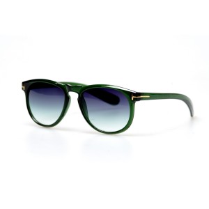 Жіночі сонцезахисні окуляри 10771 зелені з зеленою лінзою 