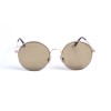 Жіночі сонцезахисні окуляри 12827 золоті з коричневою лінзою 