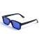 Жіночі сонцезахисні окуляри 12828 чорні з синьою лінзою . Photo 1