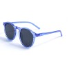 Жіночі сонцезахисні окуляри 12830 сині з чорною лінзою 