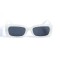 Женские сонцезащитные очки 12832 белые с чёрной линзой . Photo 2