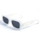 Женские сонцезащитные очки 12832 белые с чёрной линзой . Photo 1