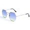 Женские сонцезащитные очки 12839 серебряные с синей градиент линзой . Photo 1