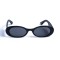 Женские сонцезащитные очки 12842 чёрные с чёрной линзой . Photo 2