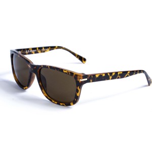 Женские сонцезащитные очки 12845 леопардовые с коричневой линзой 