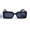 Женские сонцезащитные очки 12846 чёрные с чёрной линзой . Photo 2
