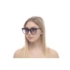 Женские сонцезащитные очки 10773 чёрные с фиолетовой линзой 