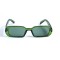 Женские сонцезащитные очки 12848 зелёные с зелёной линзой . Photo 2