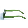 Жіночі сонцезахисні окуляри 12848 зелені з зеленою лінзою 