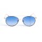 Женские сонцезащитные очки 12849 золотые с синей градиент линзой . Photo 2