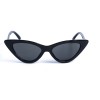 Женские сонцезащитные очки 12851 чёрные с чёрной линзой 
