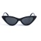 Женские сонцезащитные очки 12851 чёрные с чёрной линзой . Photo 2