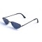 Женские сонцезащитные очки 12858 чёрные с темно-синий линзой . Photo 1