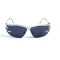 Женские сонцезащитные очки 12859 серебряные с чёрной линзой . Photo 2