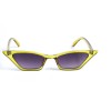 Жіночі сонцезахисні окуляри 12860 жовті з темно-синьою лінзою 