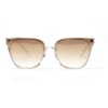 Женские сонцезащитные очки 10775 прозрачные с коричневой линзой 